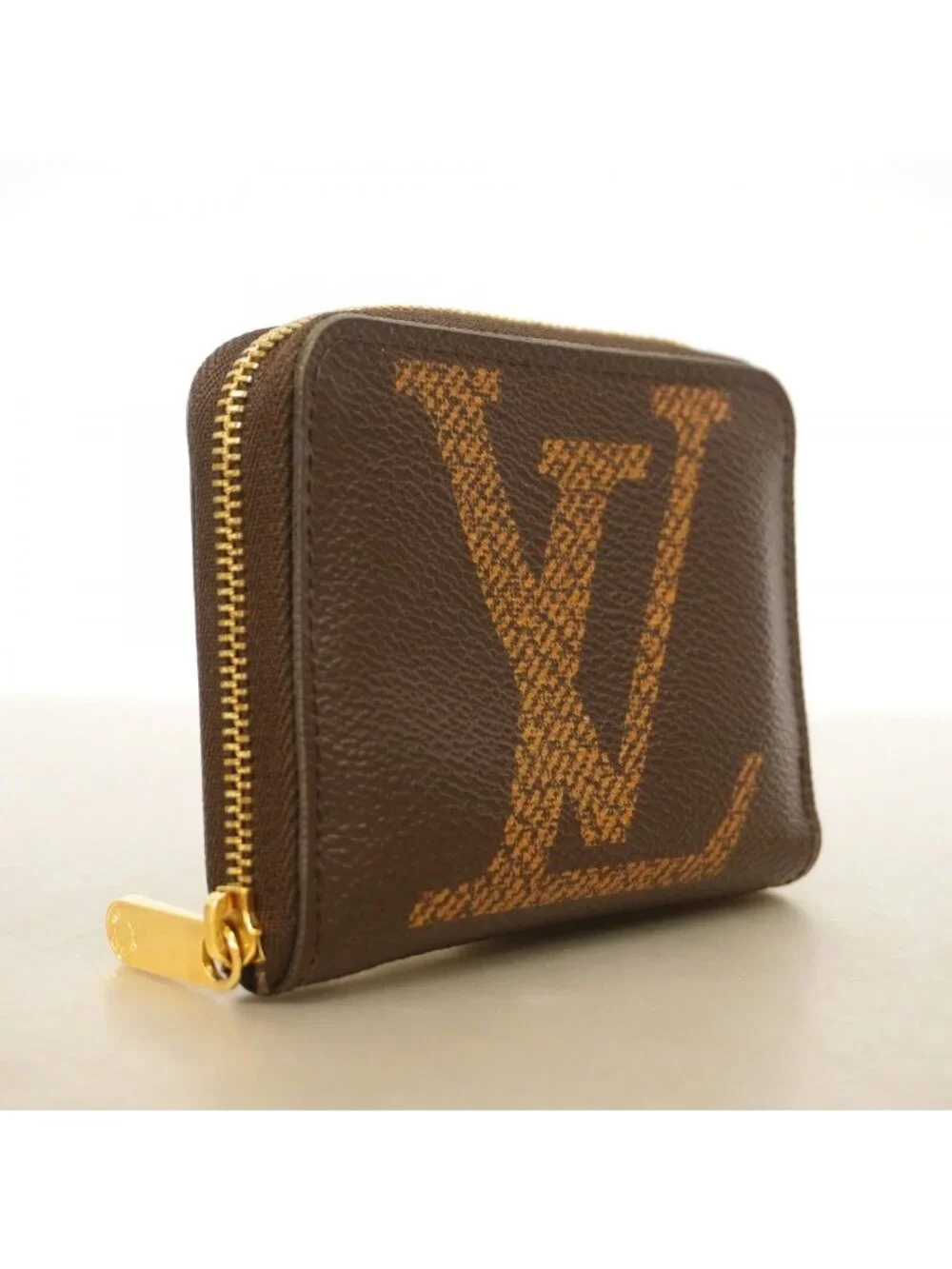 Louis Vuitton Coin Case Monogram Giant Zippy Purse Brown